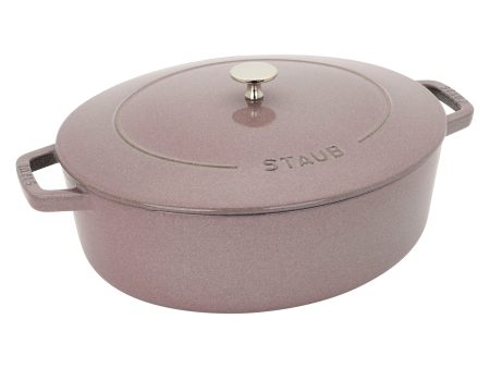 Staub Cast Iron 6.25-qt Shallow Oval Dutch Oven - Lilac Sale