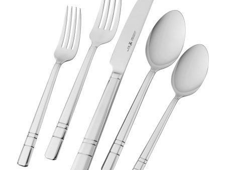 Henckels Madison Square 65-piece Flatware Set,18 10 Stainless Steel, Silver Supply